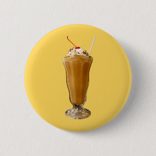 Badge Rond 5 Cm Milkshake de chocolat