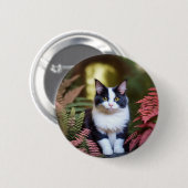 Badge Rond 5 Cm Millie Le Chat Ragdoll, (Devant & derrière)
