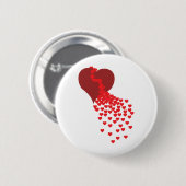 Badge Rond 5 Cm Milliers de coeurs (Devant & derrière)