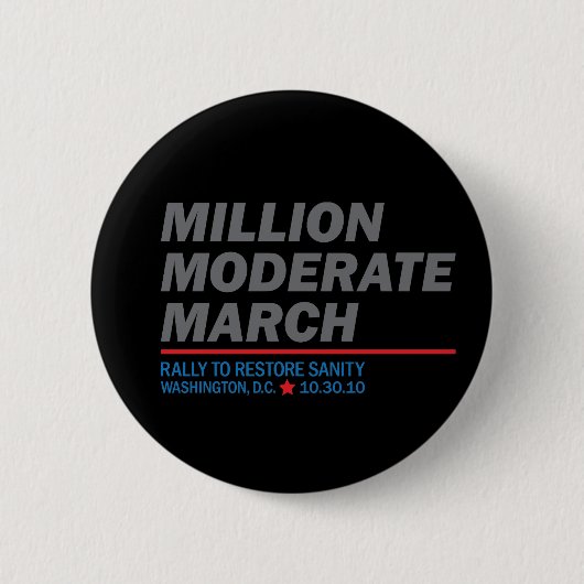 Badge Rond 5 Cm Million de mars modéré (Devant)