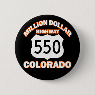 BADGE ROND 5 CM MILLION DE ROUTE LE COLORADO 550 DU DOLLAR