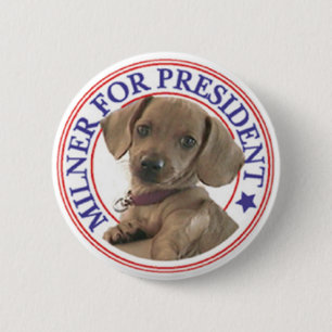 Badge Rond 5 Cm Milner pour le Président Button