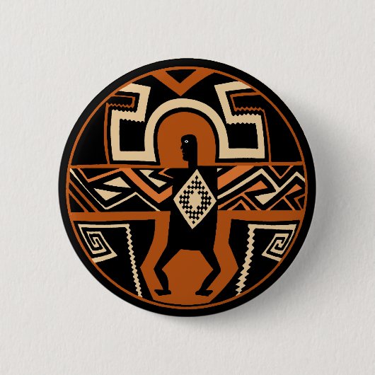 Badge Rond 5 Cm Mimbres Warrior (Devant)