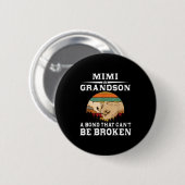 Badge Rond 5 Cm Mimi And Grandson A Bond That Can't Be Broken (Devant & derrière)