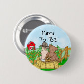 Badge Rond 5 Cm Mimi au Baby shower du garçon (Devant & derrière)