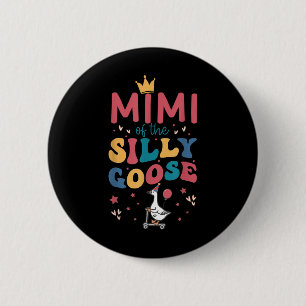 Badge Rond 5 Cm Mimi de l'oie idiote fille de 1ère année famille D
