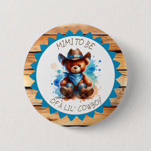 Badge Rond 5 Cm Mimi doit être Baby shower de l'ours en peluche