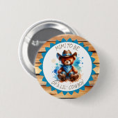 Badge Rond 5 Cm Mimi doit être | Baby shower de l'ours en peluche (Devant & derrière)