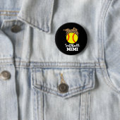 Badge Rond 5 Cm Mimi softball drôle léopard Mimi (En situation)