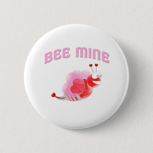 Badge Rond 5 Cm Mine d'abeille (Devant)