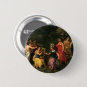 Badge Rond 5 Cm Minerva et les muses (Devant & derrière)