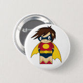 Badge Rond 5 Cm Mini bouton de fille (Devant & derrière)