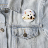 Badge Rond 5 Cm Mini-Esquimau Américain (En situation)