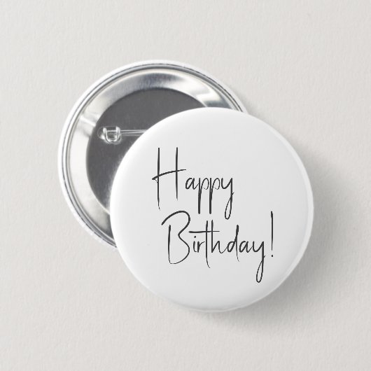 Badge Rond 5 Cm Mini-genre Neutre Joyeux anniversaire (Devant & derrière)