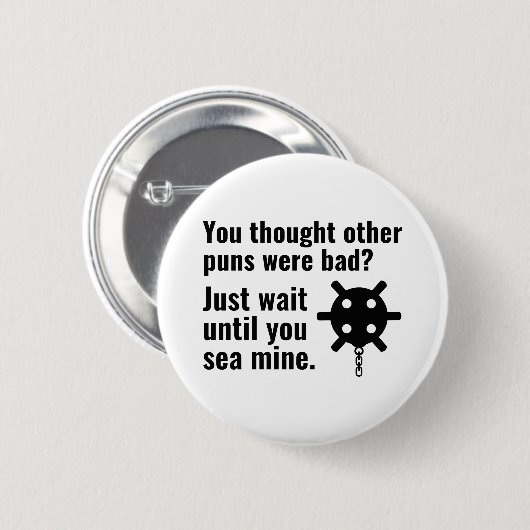 Badge Rond 5 Cm Minier marin (Devant & derrière)