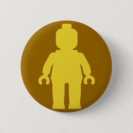 Badge Rond 5 Cm Minifig [grand jaune] customisent par mon Minifig (Devant)