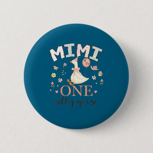 Badge Rond 5 Cm Minimal Mimi Une Oie Ridicule 1ère