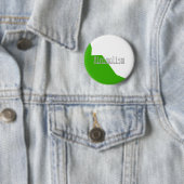 Badge Rond 5 Cm Minimalisme Vert Blanc (En situation)