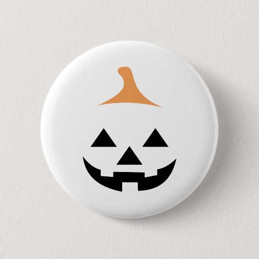 Badge Rond 5 Cm Minimalist Scary Pumpkin (Devant)