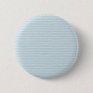 Badge Rond 5 Cm Minimaliste Légère Bébé Bleu Blanc Lignes Ondulées