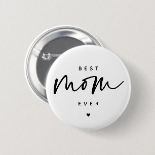 Badge Rond 5 Cm Minimaliste Meilleure maman jamais élégante Typogr