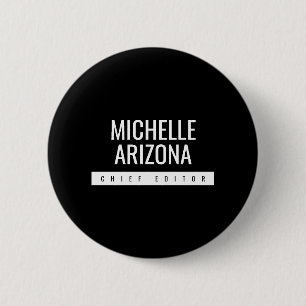 Badge Rond 5 Cm Minimaliste noir professionnel moderne