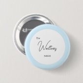 Badge Rond 5 Cm Minimalistic Wedding Button (Devant & derrière)