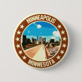 Badge Rond 5 Cm Minneapolis (Devant)
