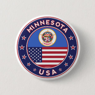 Badge Rond 5 Cm Minnesota