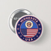 Badge Rond 5 Cm Minnesota (Devant & derrière)
