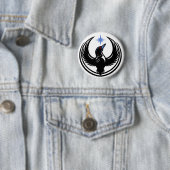 Badge Rond 5 Cm Minnesota Bird Loon Protest (En situation)