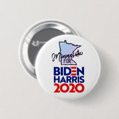 Badge Rond 5 Cm Minnesota pour Biden Harris 2020 (Devant & derrière)