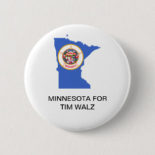 BADGE ROND 5 CM MINNESOTA POUR TIM WALZ GOVERNOR BUTTON