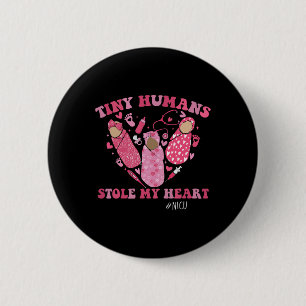 Badge Rond 5 Cm Minuscules Humains Ont Volé Mon Cœur Infirmière Ni