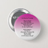 Badge Rond 5 Cm Miracle de bouton de poème d'amitié (Devant & derrière)