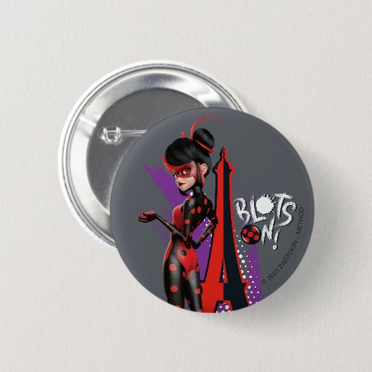 Badge Rond 5 Cm Miraculeux Shadybug Re-verse Blots On! (Devant & derrière)