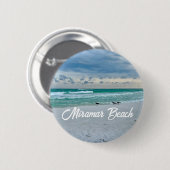 Badge Rond 5 Cm Miramar Beach Floride Belle réserve de vacances (Devant & derrière)