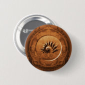 Badge Rond 5 Cm Miroir fossile de fractale (Devant & derrière)