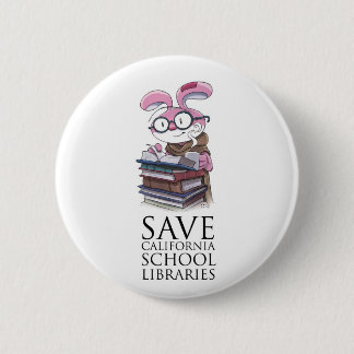Badge Rond 5 Cm Miskit - bibliothèques d'école de la Californie