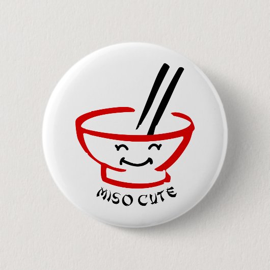 Badge Rond 5 Cm Miso mignon (Devant)