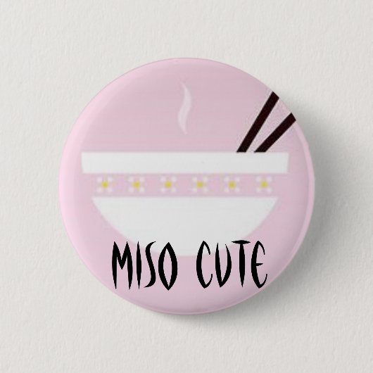 Badge Rond 5 Cm Miso mignon (Devant)