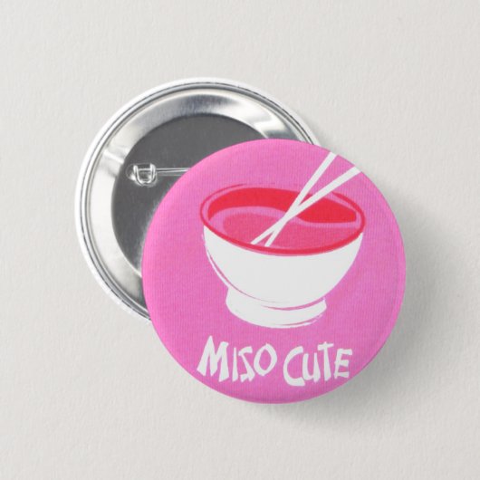 Badge Rond 5 Cm Miso mignon (Devant & derrière)