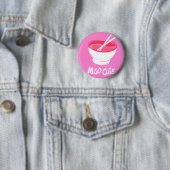 Badge Rond 5 Cm Miso mignon (En situation)