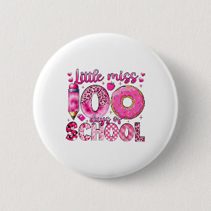 Badge Rond 5 Cm Miss 100 Jours De Filles D'École 100E Jour De