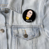 Badge Rond 5 Cm Missile Toe Funny Mistletoe Pun Dark BG (En situation)