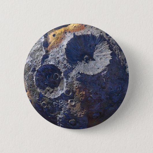 Badge Rond 5 Cm Mission de scoutisme à Astéroïde 16 Psyche (Devant)