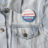 Badge Rond 5 Cm MISSISSIPPI pour Obama 2012 (En situation)