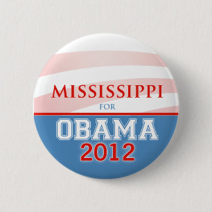 Badge Rond 5 Cm MISSISSIPPI pour Obama 2012