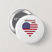 Badge Rond 5 Cm Missouri American Flag Heart (Devant & derrière)