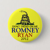 BADGE ROND 5 CM MITT ROMNEY 2012 (Devant)